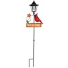 Solar Cardinal Decorative Stake, Durable Metal, Outdoor Décor - Measures