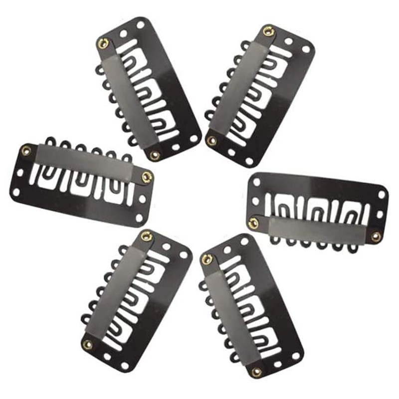 Meiyea 20 Pcs Metal Snap Clips for Hair Extensions and