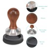 Navaris Coffee Tamper - Handheld Stainless Steel Espresso Press with