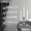 CANDWAX Ivory Taper Candles 8 inch Dripless - Set of