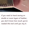 Hisew- Leather Stitching Punch Aid Plate, for Pulling up Pricking