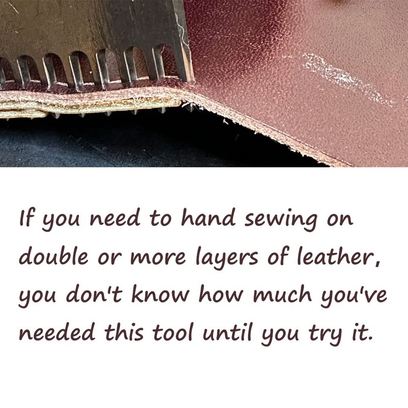 Hisew- Leather Stitching Punch Aid Plate, for Pulling up Pricking