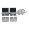 Baby Teeth Organizer Elephant Carriage Keepsake Box Metal Collection Container