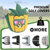 Golf Mallet Putter Cover, Pineapple Design with Sunglasses, Magnetic Closure
