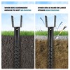 XYADX No Dig Ground Screw Anchor - Black U Shaped