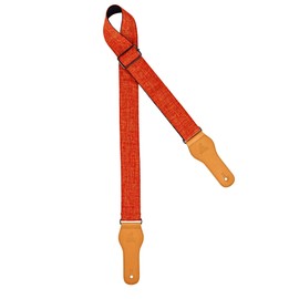 Ortega Guitars Guitar Strap Length Adjustable - Acoustic Guitar / Bass, Electric Guitar, Electric Bass - Casual Series - Cotton Orange (OCS-260)