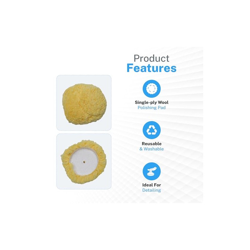 SM Arnold Spin Brite™ Professional Auto Detailing 3-1/2" Wool Yellow