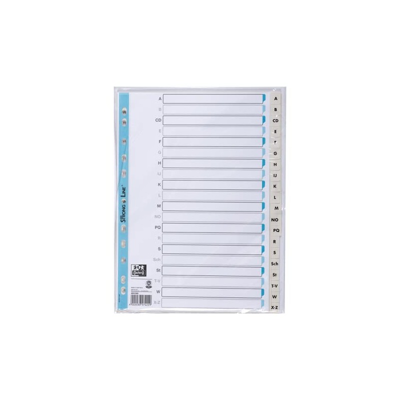 Elba 400012088 Strengthened Paper for Index A4 A-Z 20 Sections