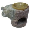 Hand Carved Elephant SOAP Stone Incense Oil Tea Light Holder