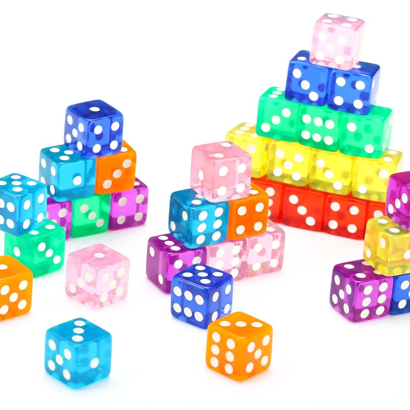 GWHOLE Dice Dice 6 Sides 40pcs 16mm trpg Dice Right