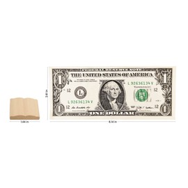 Open Book Ornament 1-7/16 inch Pack of 25 Mini Wooden Book, Small Shelf Decor Items, Trinkets for Book Nook, by Woodpeckers