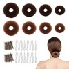 SAIIURV 108 Stück Braun Haardonut Set mit 8 Stk Donut