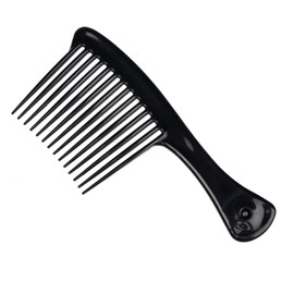 UNVOJL Long Tooth Comb Large Tooth Curl Comb Hairstyle Comb Curly Wet Wavy Thick Hair Wigs Rake Handle Hair Comb (Black)