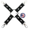 Atlanta 4-Way Latigo Leather Handcrafted Connector (Black)