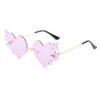 YUGLS Flame Melting Heart sunglasses Women/men Trendy Rimless Party Cute