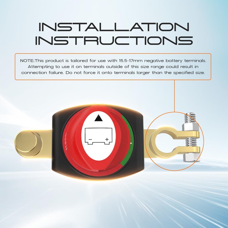 Top Post Battery Disconnect Switch, CNAODUN Battery Cut Off Switch