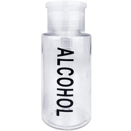 Beauticom 7oz PANA Clear with Word Push-Down Dispenser Bottle - 1 Bottle - Empty Refillable Pump Bottle for Nail Polish Remover Liquid