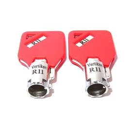 R11 Keys Compatible with Husky Milwaukee & Steel Glide R11 Keys Tool Box Tool Chest Replacement Lock Keys, 2 Cut R11 Keys with Red Caps & Numbered high & Low Easy I.D. on The Key ringVertikee(TM)