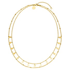 Purelei® Plain Women's Necklace - Women's Necklace Made of Durable Stainless Steel - Waterproof Chain - 40-50 cm Length Adjustable - Necklace for Your Individual Look, Stainless Steel