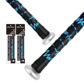 Alien Pros Baseball Bat Grip Tape (2 Grips) - 1.1mm Pre-Cut, Professional Quality Bat Tape - Alternative to Old Baseball Bat Grips - Protect Your Bat and Hit an Epic Home Run (2 Grips, Blue Beat)