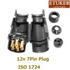 ETUKER 7-Pin Trailer Male Plug - Waterproof 12N Electrical Connector