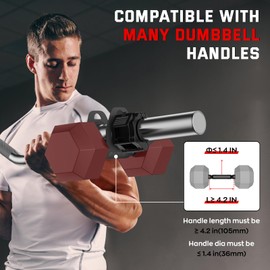 Home Gym Clips, Convert Dumbbells to Barbell, Turn Bars into Landmines, T-Bar Row with Any Grip, Hook Dumbbells on Dip Belts, Versatile Weightlifting Accessory for Olympic (1 Pcs)