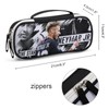 Neymar Pencil Case, Large Capacity, Multi-functional, Stylish, Leather, Leather Pen