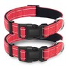 LIEVUIKEN 2 Pack Reflective Dog Collar with Safety Locking Buckle,