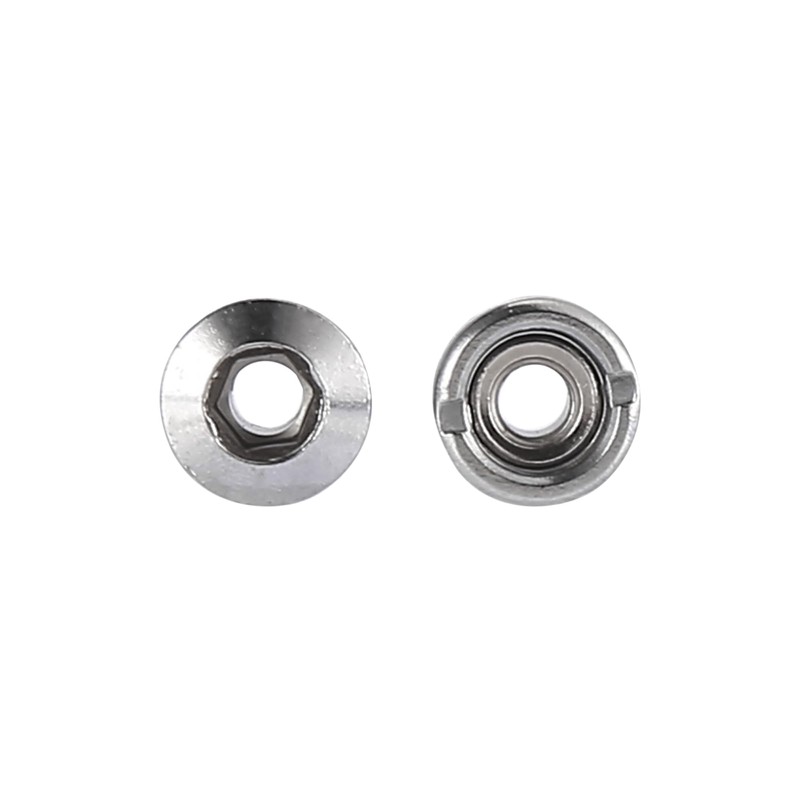 X AUTOHAUX 10pcs Silver Tone 8.5mm Chainring Nuts Road Bicycle