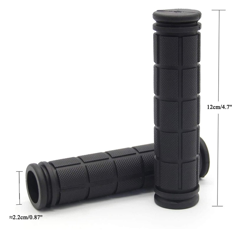 Black Bicycle Grips, Non-Slip Soft Rubber Ergonomic Bicycle Grips Handlebar