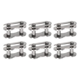 sourcing map 6Pcs Chain Master Connector Link Roller 8mm Pitch Stainless Steel Standard Connecting Split Links for 05B Chain