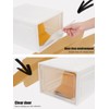 SCAVATA 6 Pack Hat Organizer Box, Stackable Clear Baseball Caps