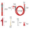 QWORK® Multimeter Test Leads Kit, 1M Banana Plug Test Leads,