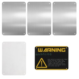 Pack of 5 Sublimation Metal Blank Aluminium with 4 Holes, Aluminium Name Badges, Multifunctional Metal Sign Blanks for Advertising Sign, DIY Wall Decoration, 300 x 200 x 0.65 mm