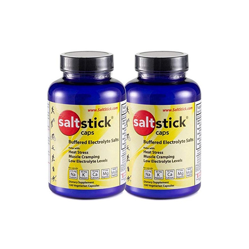 SaltStick cápsulas electrolitos reemplazo cápsulas Suplemento dietético 100 unidades botella,