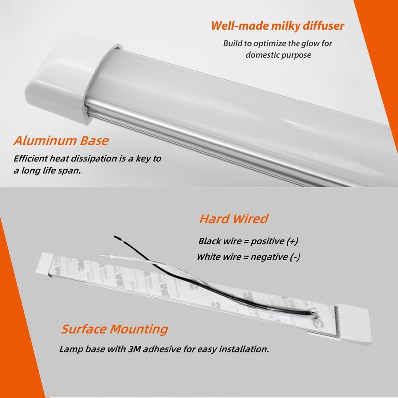 Dream lighting 12V LED Under-Cabinet Strip Light with Switch for