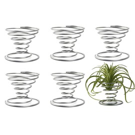 Pack of 6 Air Plant Holders, Rack Air Plant Vase, Wire Air Plant Stand, Base for Plant or Tea Service
