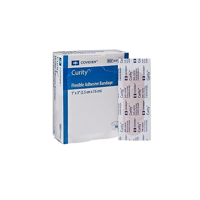 Covidien 44101 Fabric Adhesive Bandages, Box, 50, Bandages, Standard, 3"