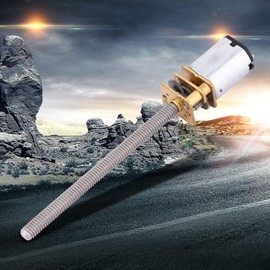 N20 Gear Motor Mini Metal Gear Motor Speed Reducer for Lead Ball Screws DC with 55 mm Long M4 Threaded Spindle (200 Rpm), Gear Motor, Default