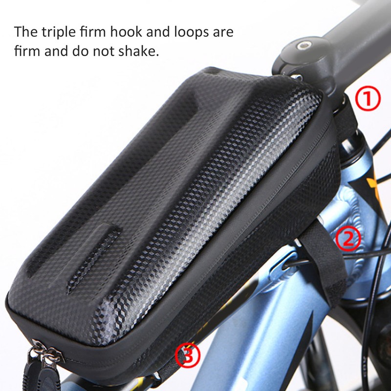 Bicycle Front Frame Bag Waterproof Hard Shell Bike Top Tube