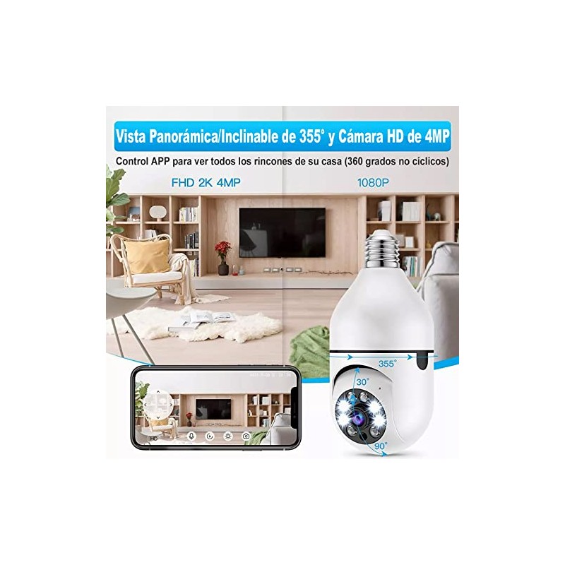 2PCS C?mara de Seguridad, Hd 1080P C?mara de Seguridad Inal?mbrica