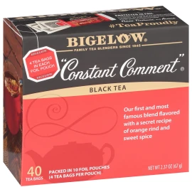 Bigelow Tea Constant Comment Black Tea, Caffeinated Tea, 40 Count Box