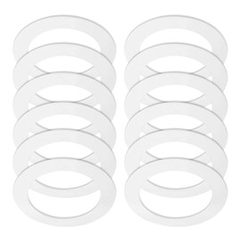OhLectric 4 Inch Goof Rings for Wall- Premium Metal Goof Ring for Ceiling & Wall Fixtures- White Recessed Trim Ring for Lights & Patching Holes in Wall, 12-Pack