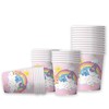 ehdkprk 20Pcs 12 oz Rainbow Paper Cups Disposable Care Cute