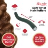 Annie Soft Twist Rollers Dark Green 4 Count No Heat