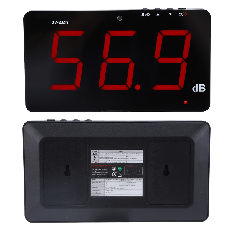 9.6 Inch LCD Digital Sound Level Meter Wall Hanging 30~130dB
