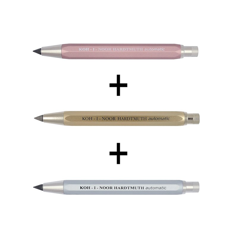 KOH-I-NOOR Automatic 5640 Metal Mechanical Pencil with Lead Sharpener Set