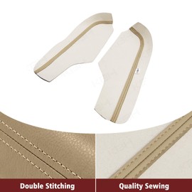 KBH Front Door Panel Armrest Cover Replacement for 2008 2009 2010 Honda Odyssey, PU Leather Upholstery, Anti-Scratch, Beige
