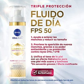 NIVEA Kit Anti-manchas Rutina Facial Completa Luminous 630 (4 piezas), Enriquecida con Ácido Hialurónico Serum facial  Fluido facial con Vitamina E y 
