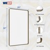 WEER 20x30 Inch Bronze Bathroom Mirror for Vanity, Brushed Bronze